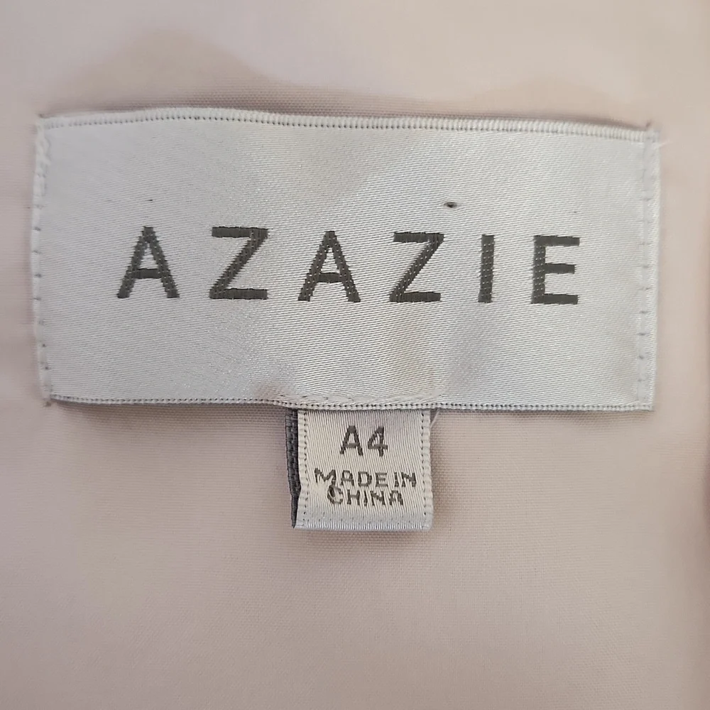 NWT AZAZIE LIZET Alabaster A-Line Sweetheart Neckline Chiffon Dress, size A4 - Picture 7 of 16